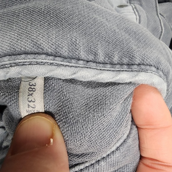 Faherty Jeans Mens 36x30 Gray Stretch Denim Straight Leg Pants Soft (Tag 38x32) - Picture 9 of 14